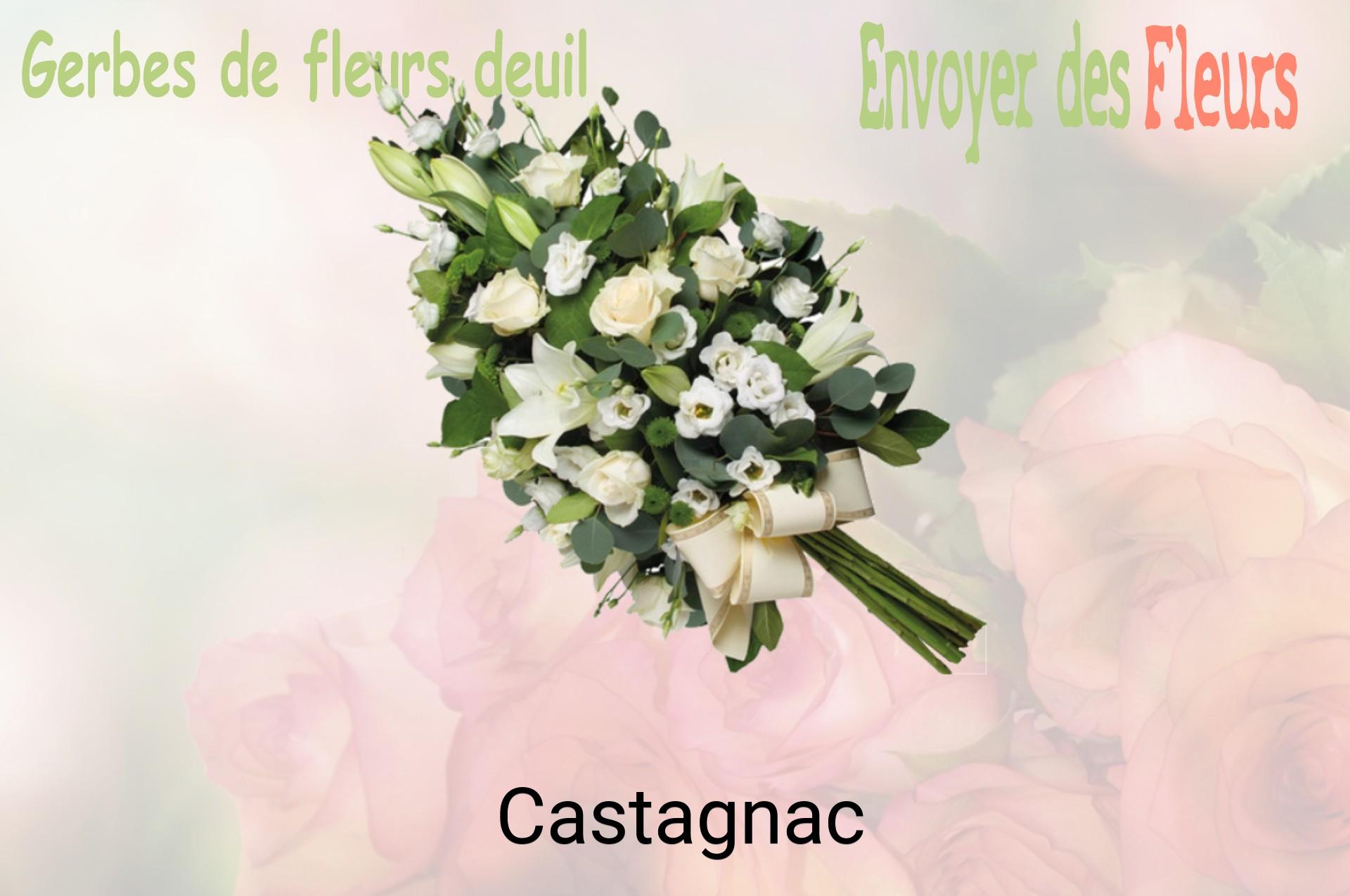 Gerbe de fleurs de deuil livrée à Castagnac